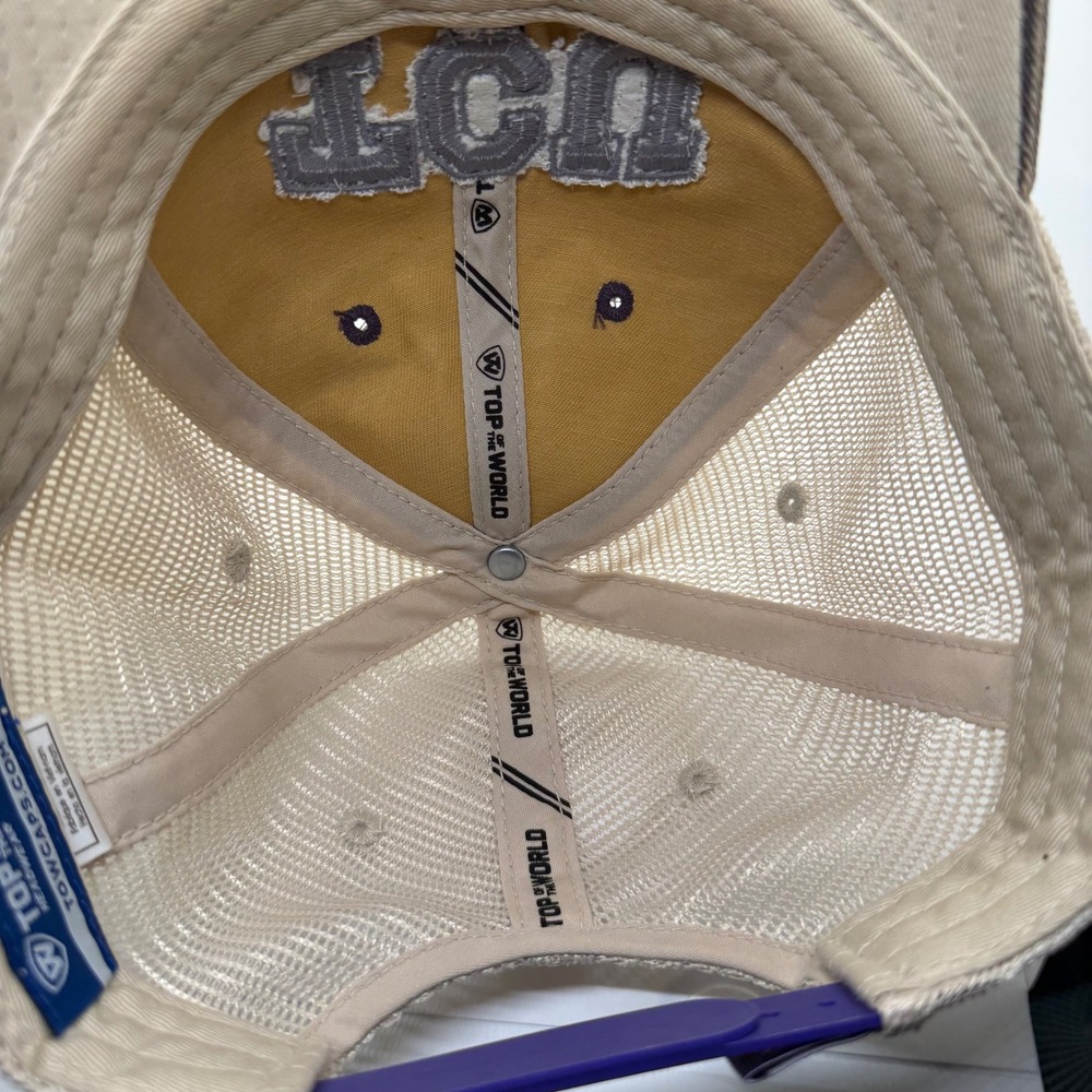Top of the World TCU Horned Frogs Trucker Hat Purple Tan Snapback Cap - Picture 9 of 10